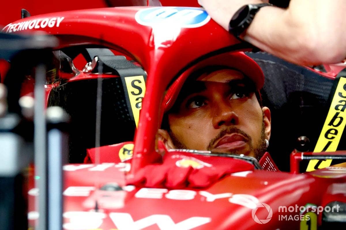 Hamilton unmoved by spotlight focus during Ferrari adaptation