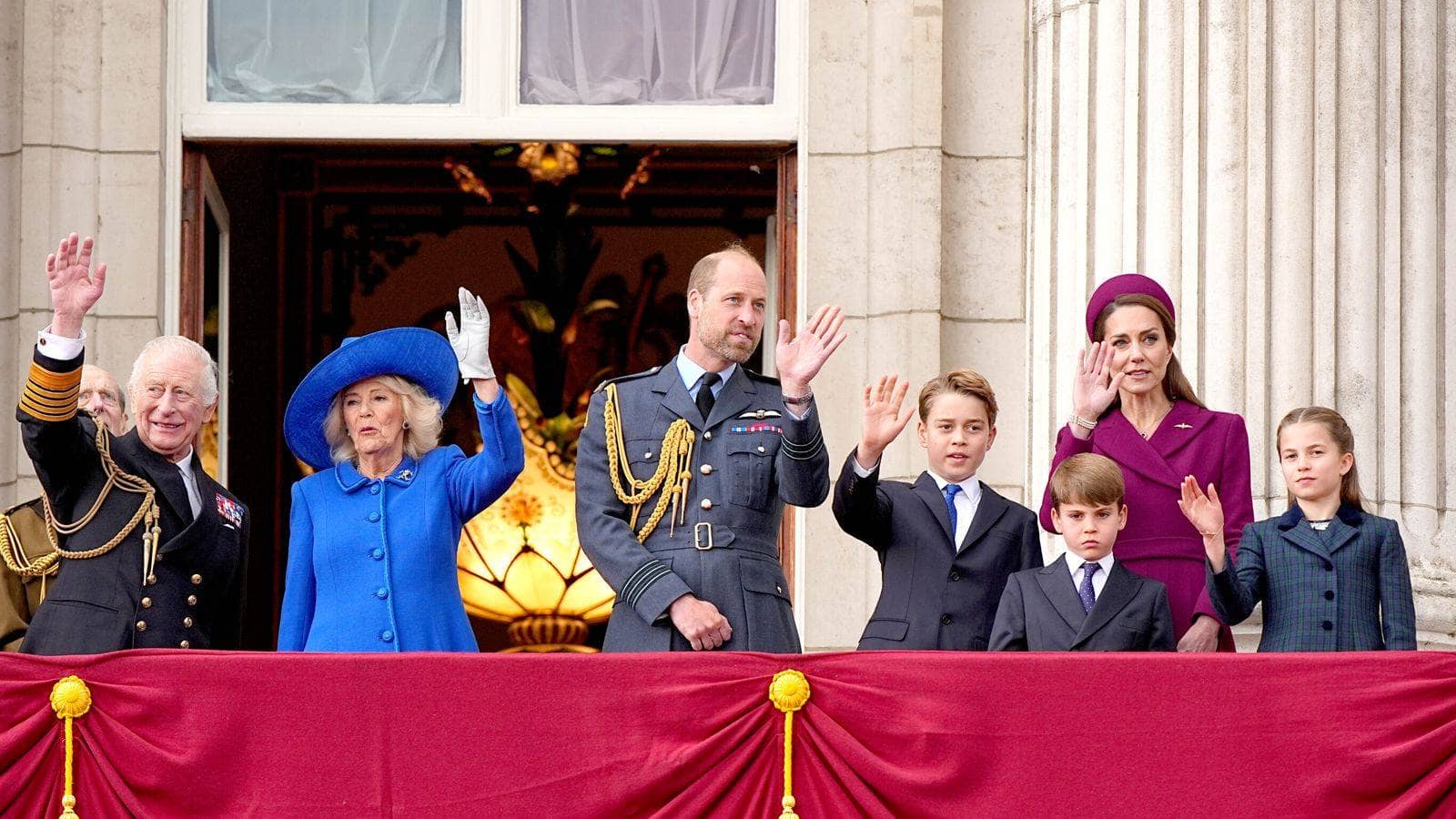 VE Day in pictures: The Royal Family, huge crowds, a military parade and a flypast