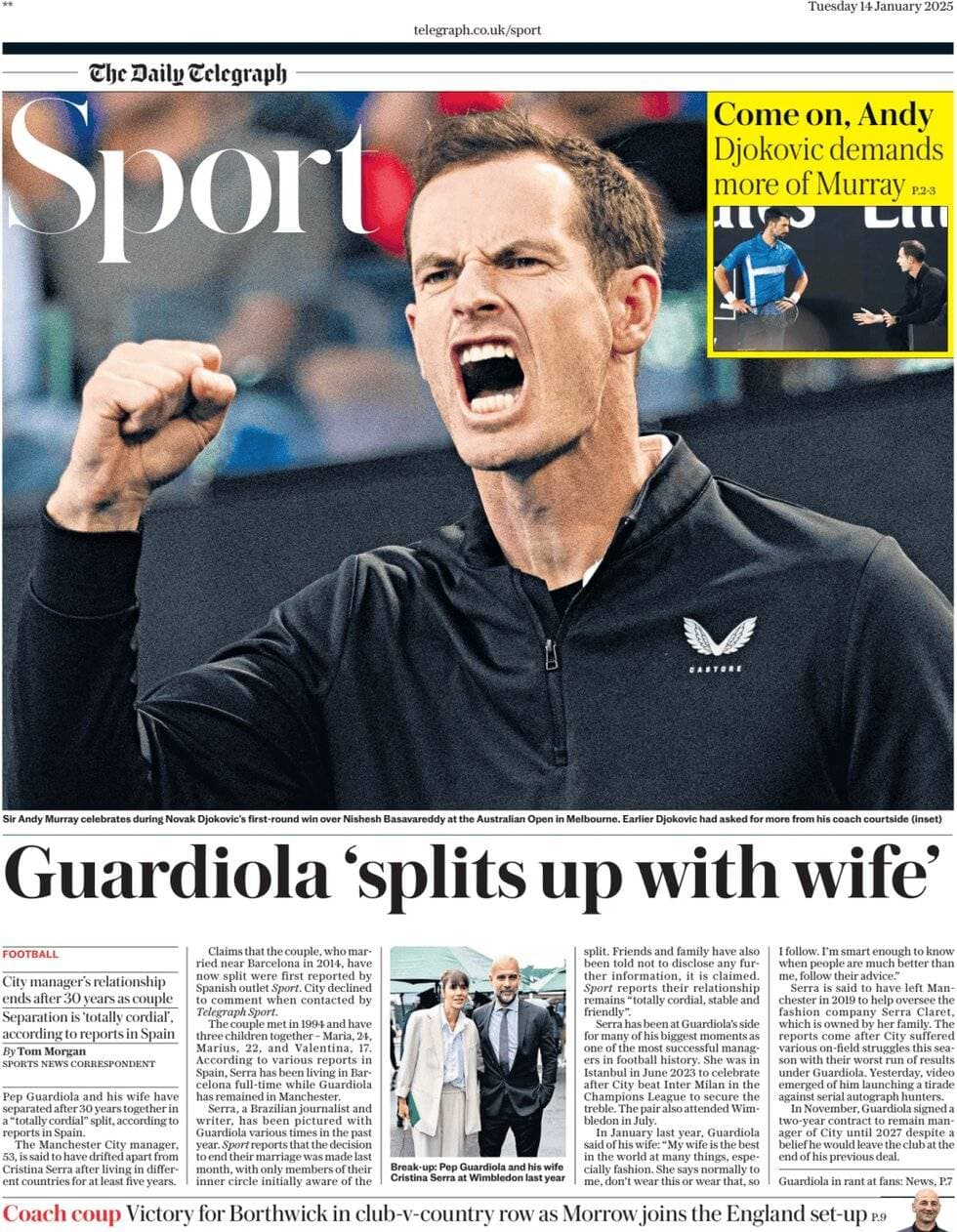 Guardiola 'splits up with wife'