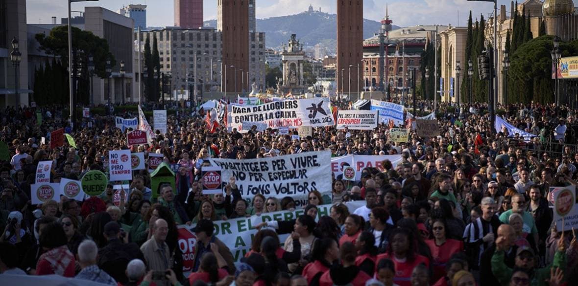 Tens of thousands protest nationwide housing crisis in more than 40 Spanish cities