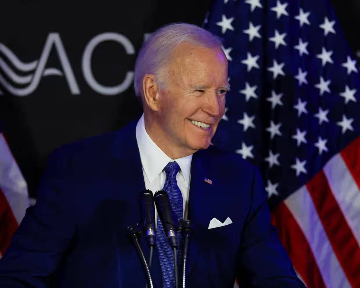 In His first outing Biden attacks Trump on Social Security but where's Kamala?