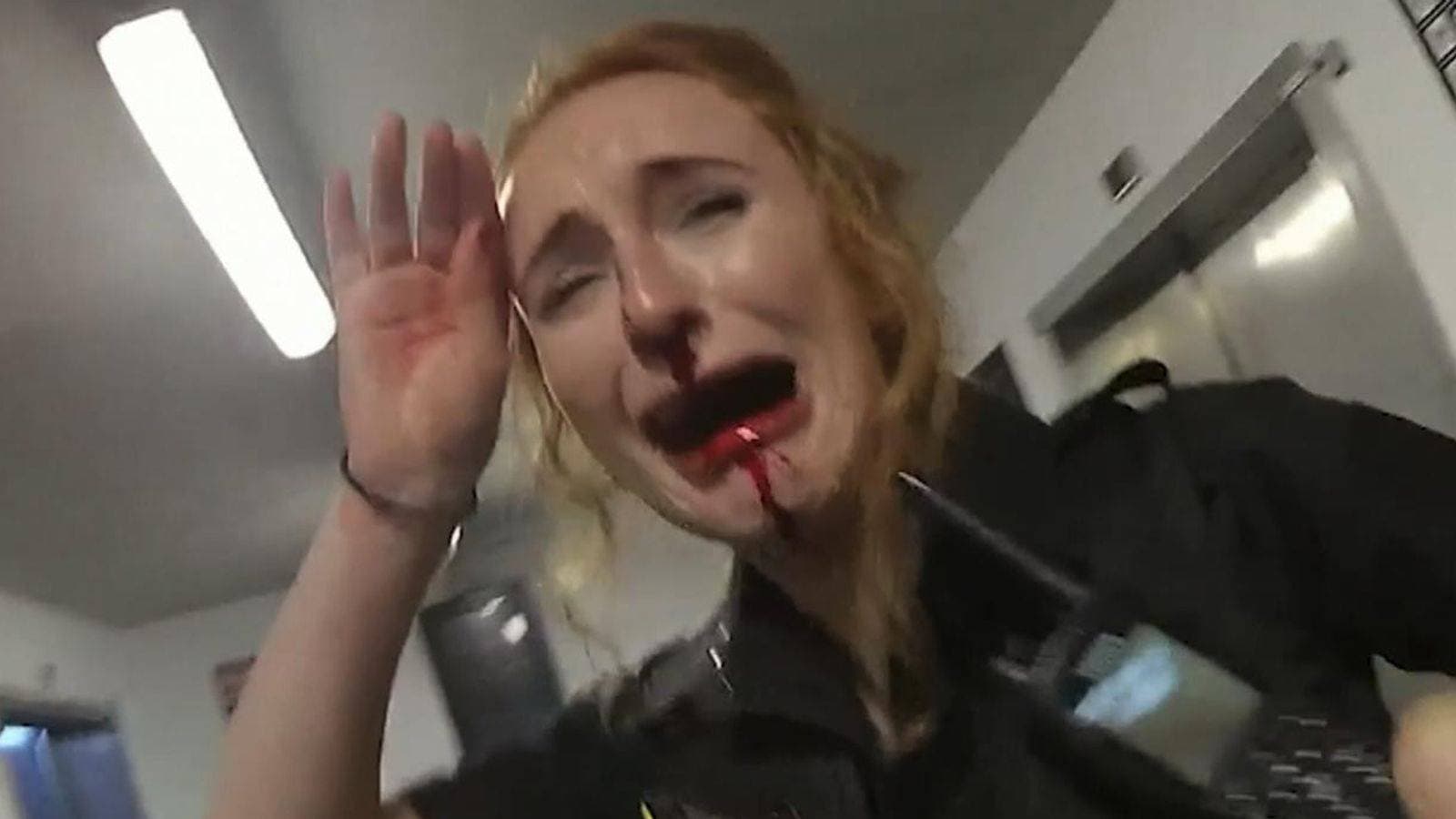 Police officer left with broken nose after Manchester Airport brawl tells court she was 'absolutely terrified'