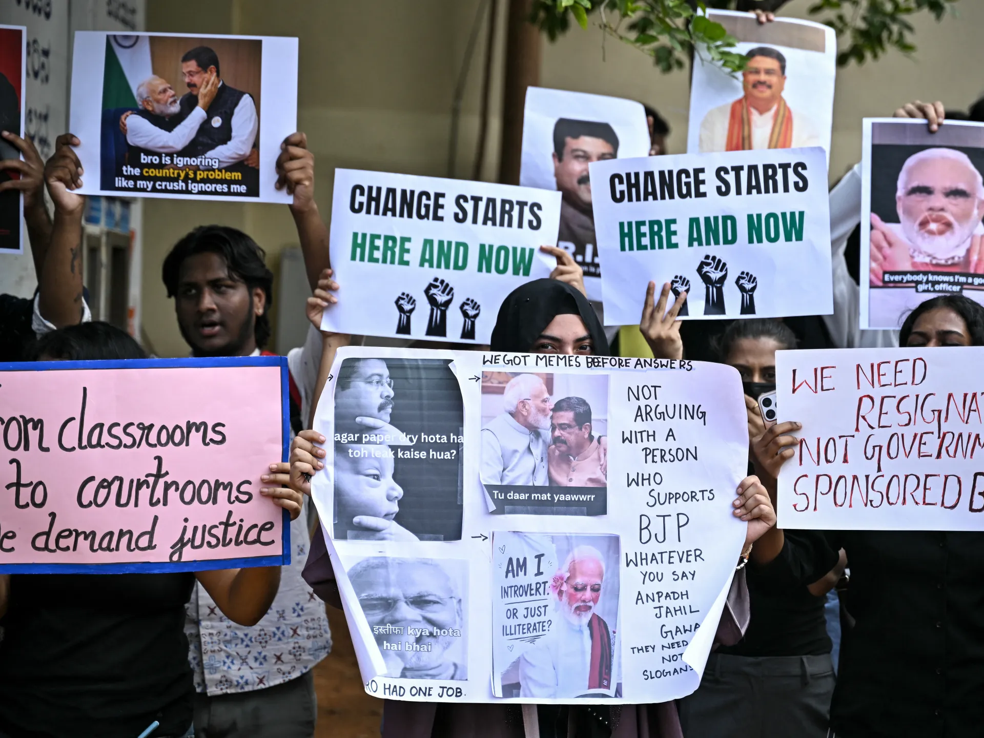 Student protests continue as Modi promises action on exam leaks