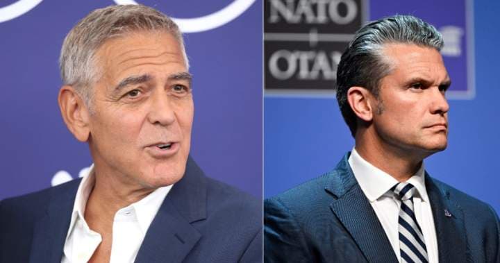 George Clooney criticises Pete Hegseth for remarks on Canadian cadets