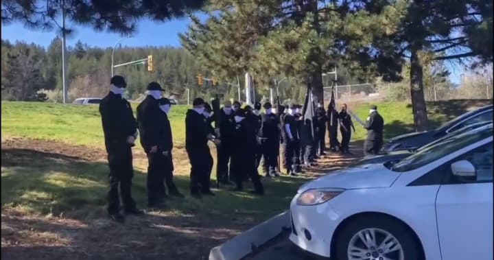 Officials condemn masked group demonstrating on B.C. First Nation land