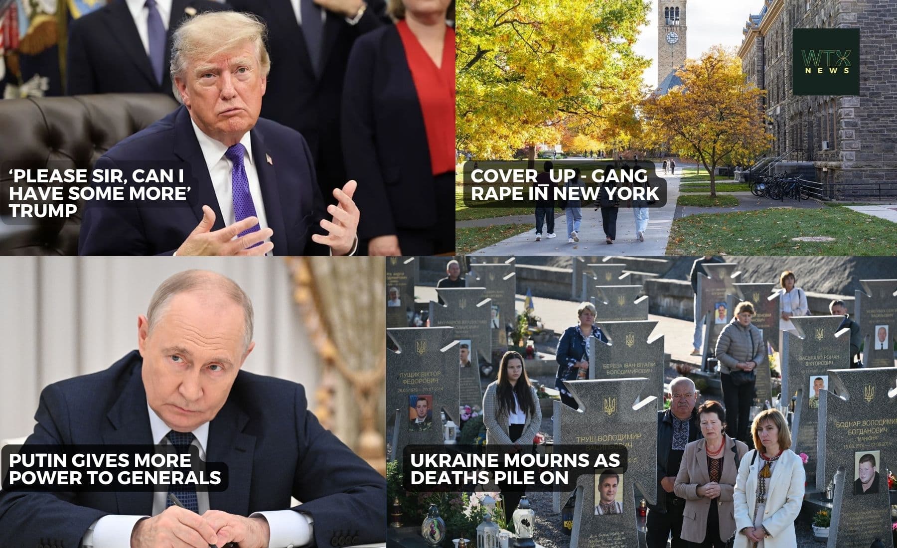 Putin orders military to ignore rules & Trump needs more ammo, + NY Gang Rape