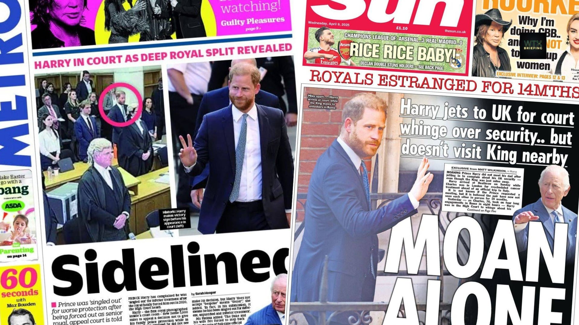 Harry back in Britain for two-day court