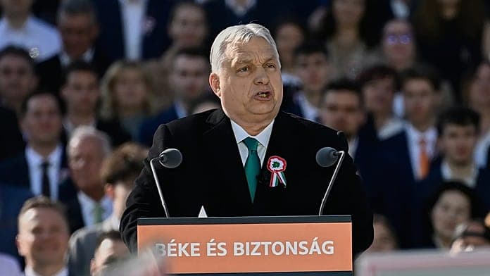 Hungarian pm viktor orbán rallies supporters ahead of election in budapest Hungarian pm viktor orbán rallies supporters ahead of election in budapest