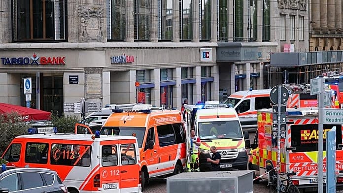 Car drives into pedestrians in Leipzig, leaving one dead and several hurt
