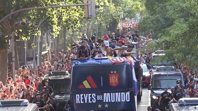 Spain’s national team celebrates World Cup victory in parade through Madrid Spain’s national team celebrates World Cup victory in parade through Madrid