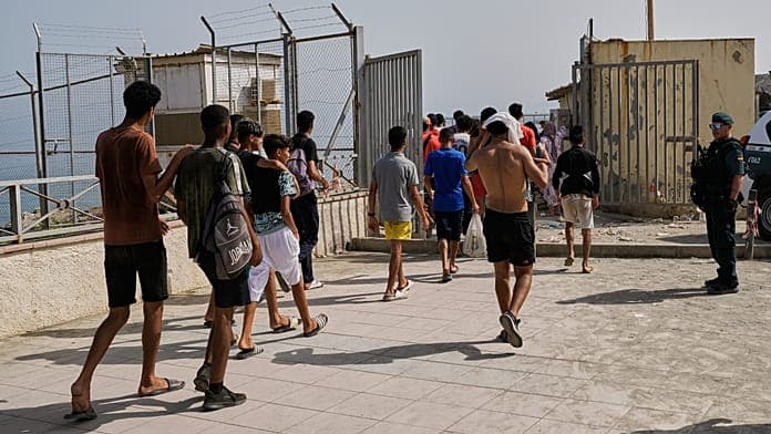 Civil Guard examines potential mass migrant crossing into Ceuta on 15 August Civil Guard examines potential mass migrant crossing into Ceuta on 15 August