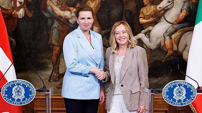 Meloni and Frederiksen affirm commitment to tougher EU migration policies Meloni and Frederiksen affirm commitment to tougher EU migration policies