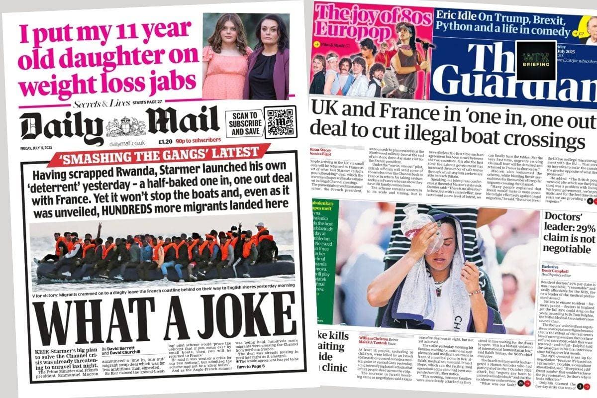 ‘Brexit to blame’ – UK-France sign migrant deal | Friday’s newspapers