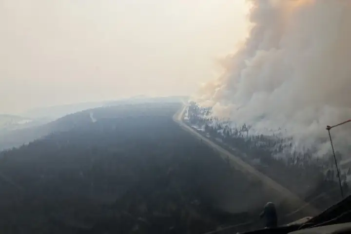 Burned chimney is all that remains of woman's home after wildfire near Clinton, B.C.