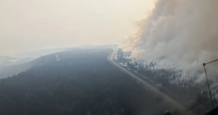 Burned chimney is all that remains of woman’s home after wildfire near Clinton, B.C.