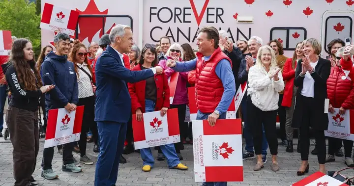 Mark Carney meets Forever Canadian campaign supporters in Banff